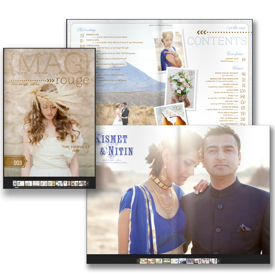 Featured in the Online Wedding Mag Rouge